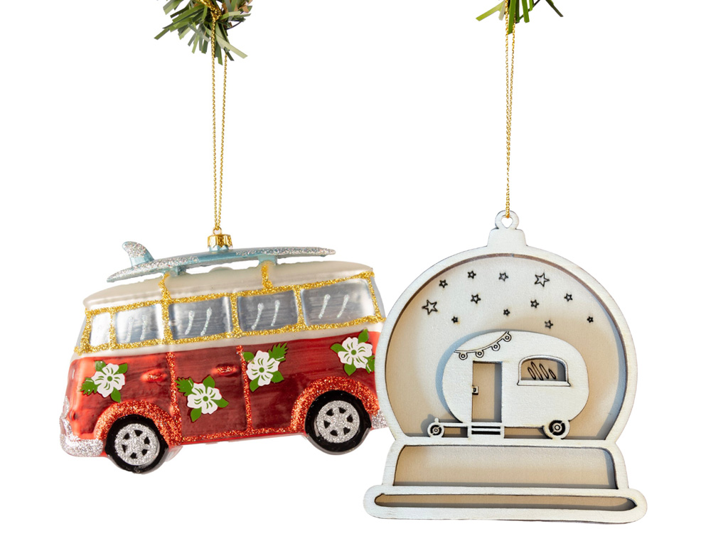 Weihnachtskugeln für Camper