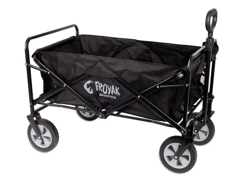 Zusammenklappbarer Wagen in Aktion