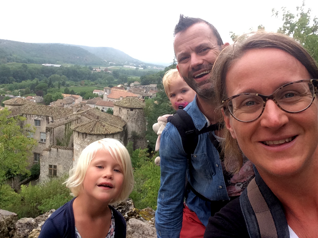 Ilze ter Heide mit ihrer Familie im Urlaub