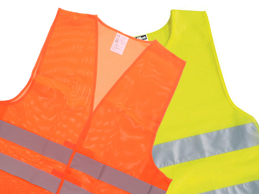 Eine reflektierende Sicherheitsweste
