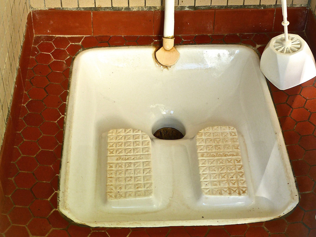 Sanitäre Einrichtungen auf einem Campingplatz in Frankreich