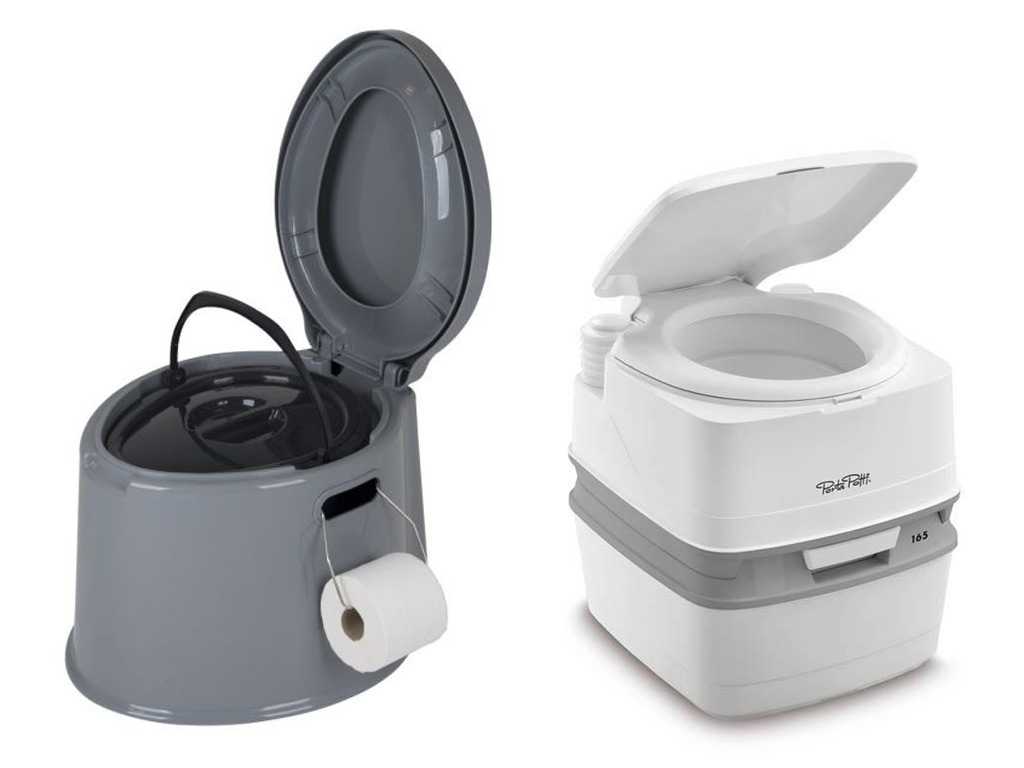 Pipi-Eimer oder chemische Toilette