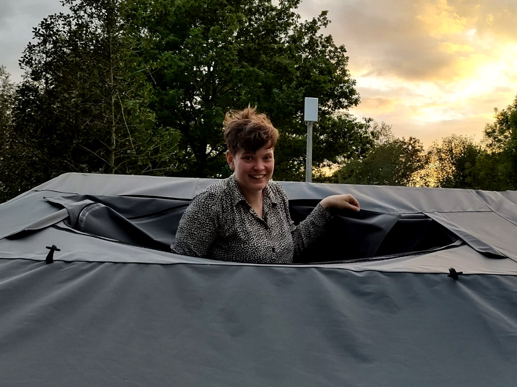 Das offene Dach des Campooz Fat Freddy