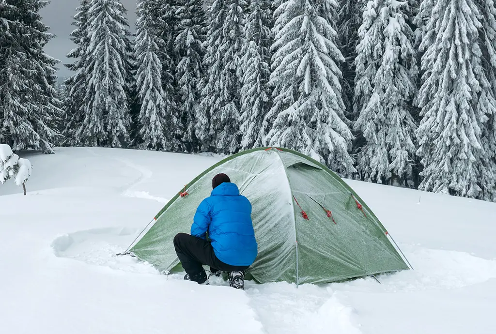 Wintercamping im Zelt