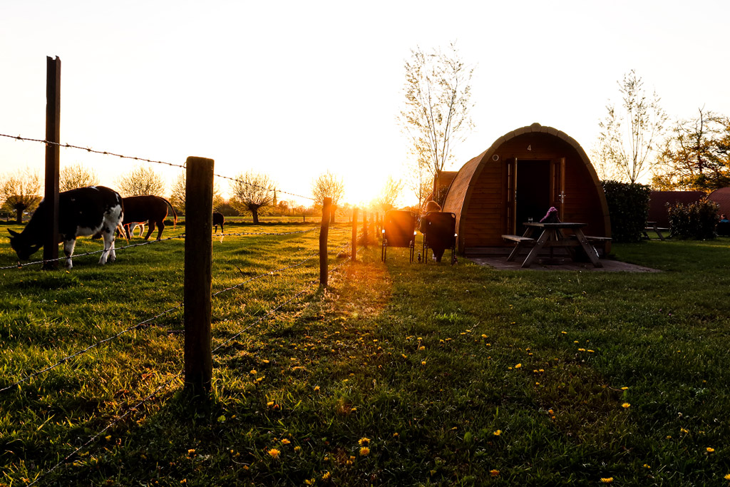 Camping in einer Gondel