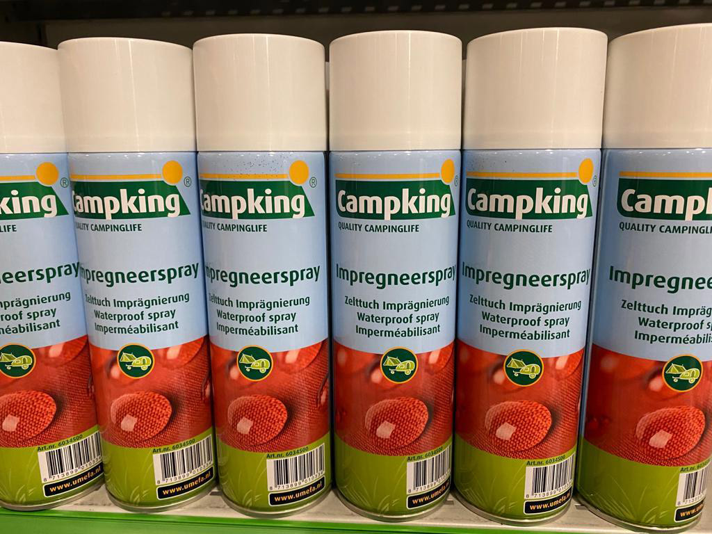 Imprägnierung von Zelten mit Spray