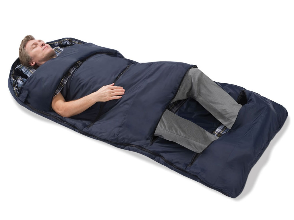 Schlafsack mit mehreren Reißverschlüssen