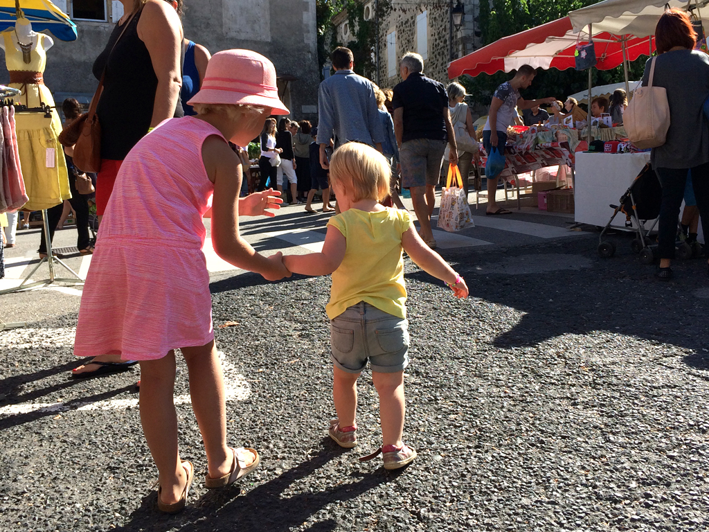 Besuch eines Marktes in Frankreich