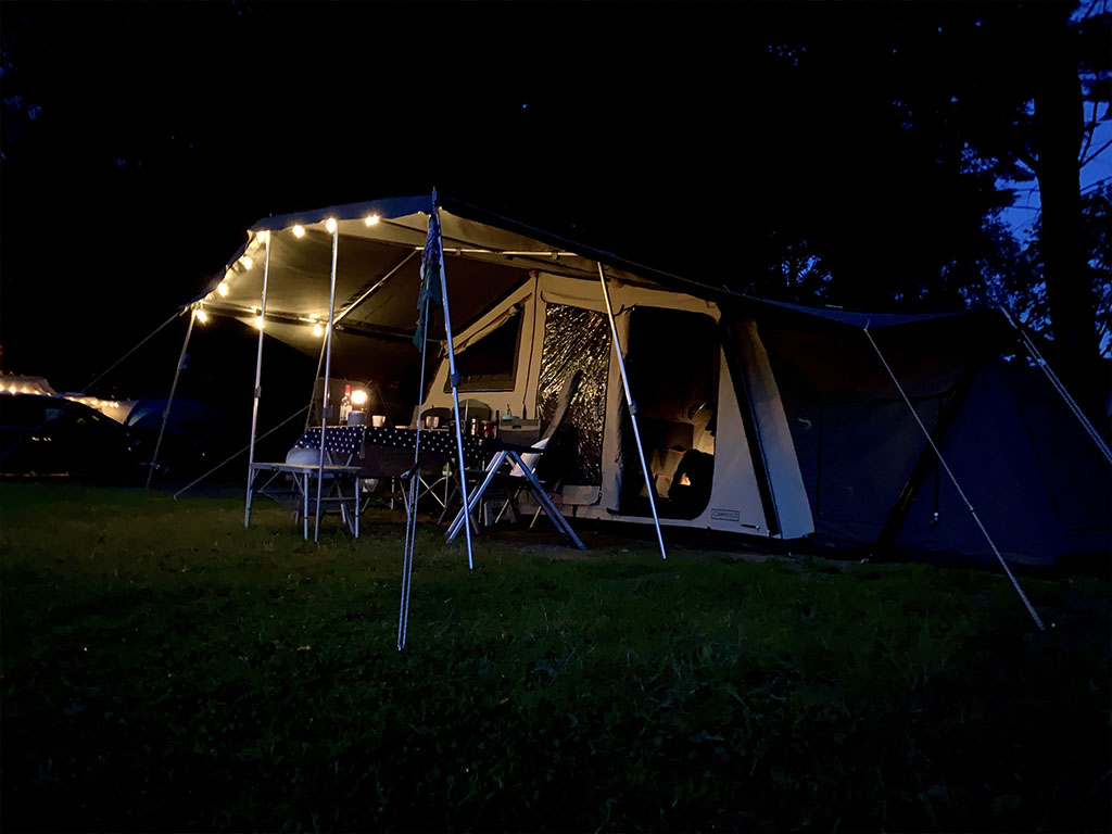 Beleuchtung auf dem Campingplatz