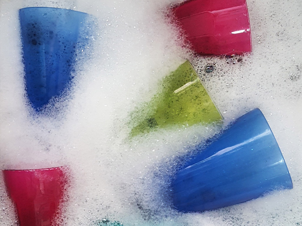 Abwaschen beim Camping