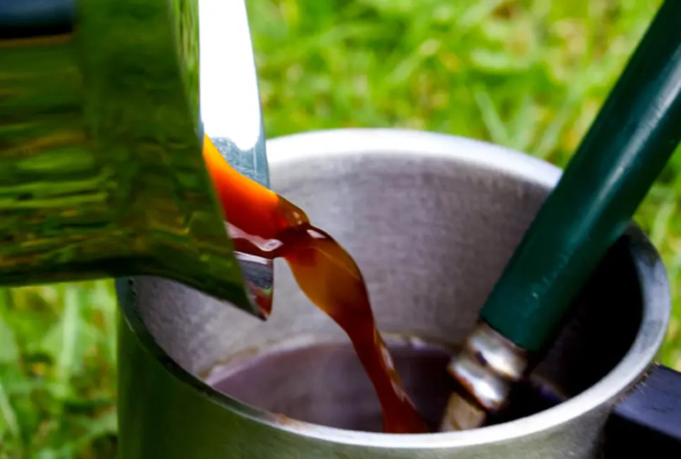 Kaffee kochen auf dem Campingplatz