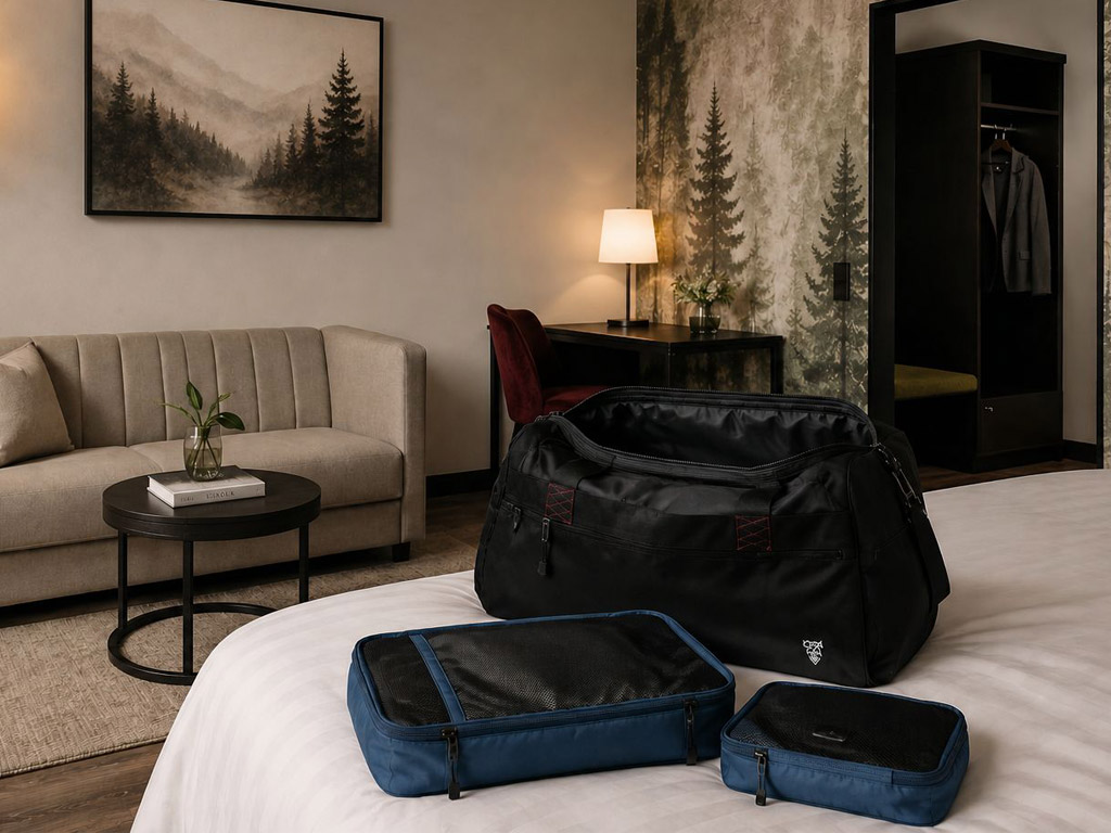 Eine Tasche für eine Übernachtung im Hotel?