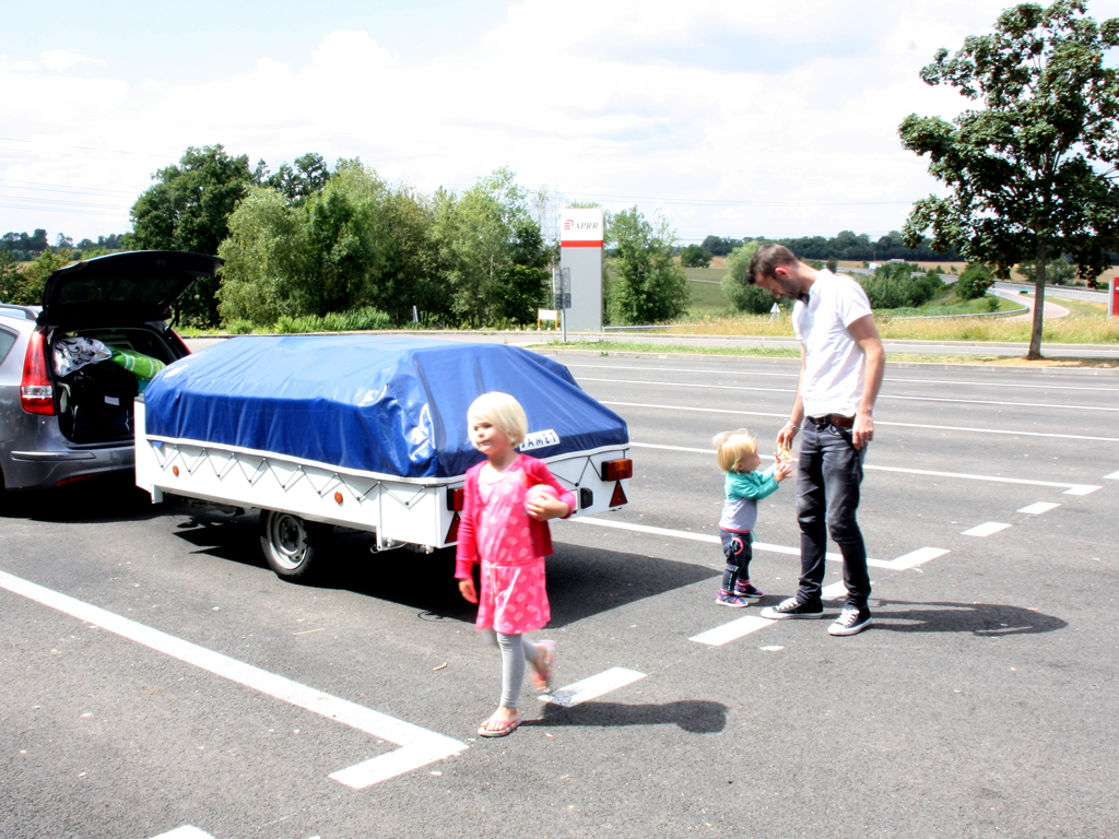 im Urlaub mit einem Wohnwagenzelt