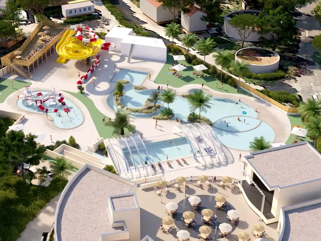 Ein komplett neuer Poolkomplex ab 2024&nbsp;auf diesem Teenager-Campingplatz