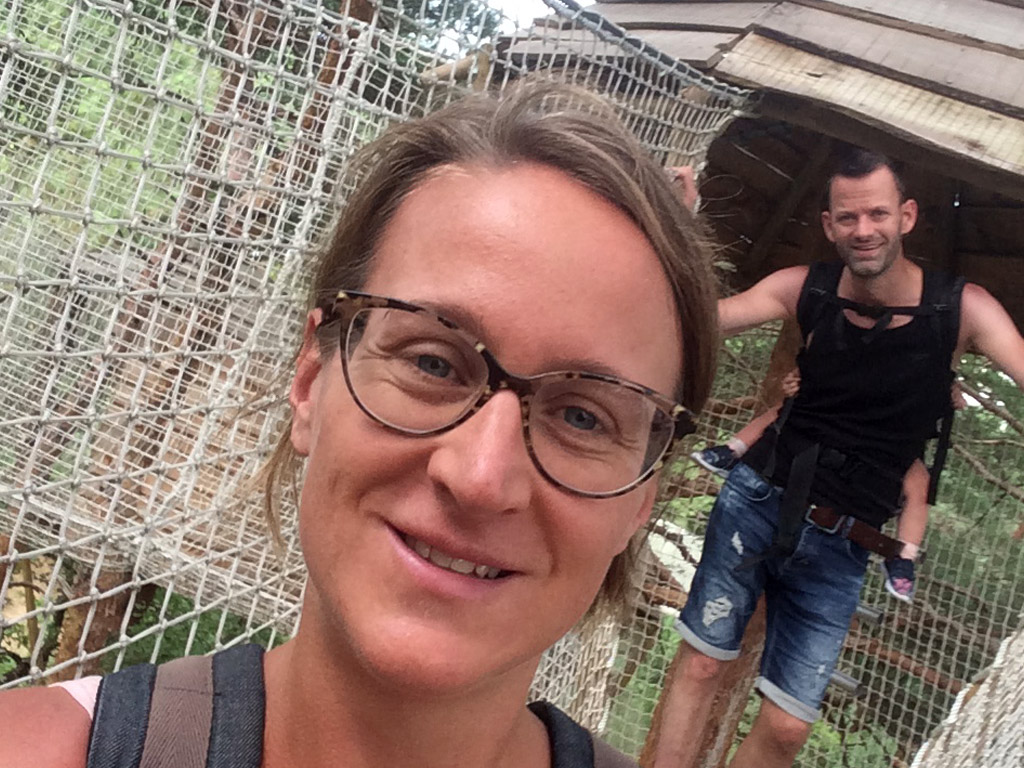 Ilze und Wouter auf dem Campingplatz