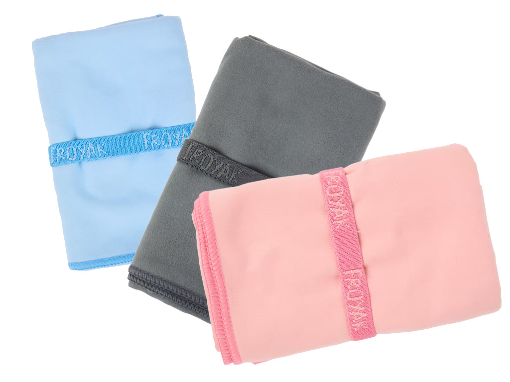 Kauf von Handtüchern bei der Aktion für Camping