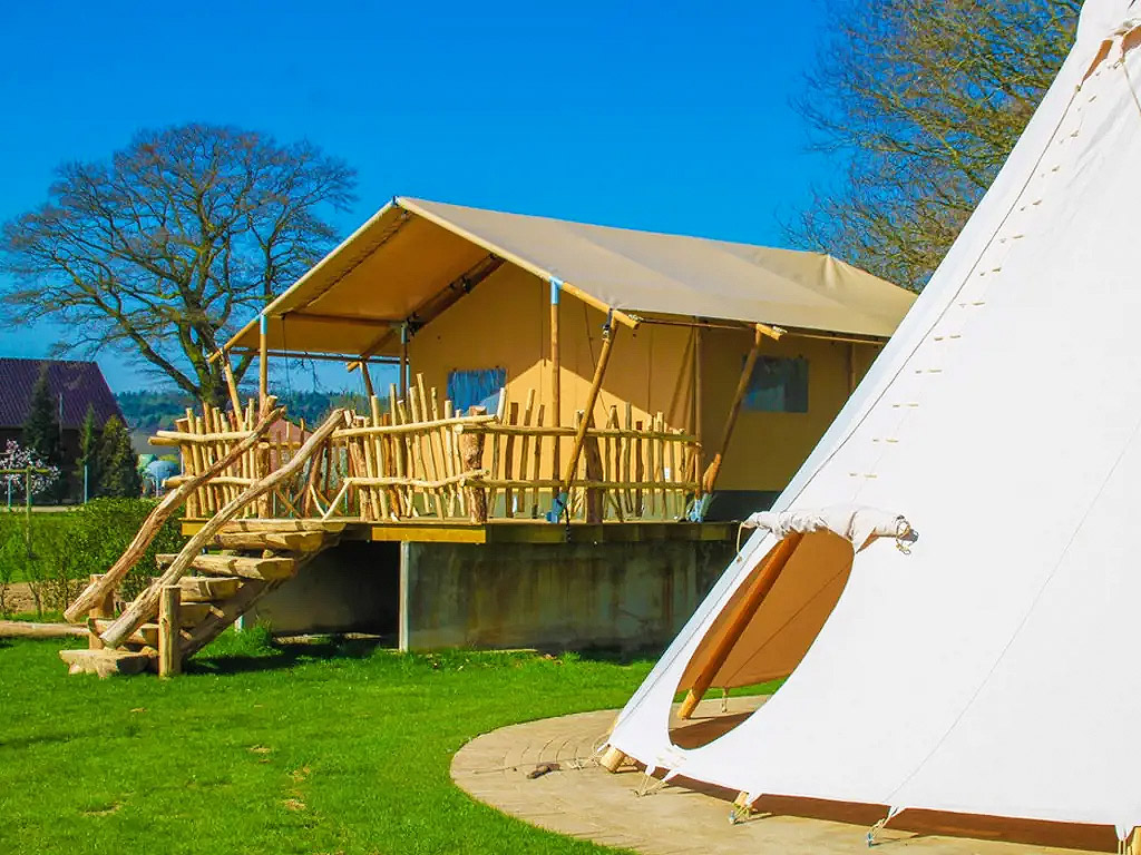 Atmosphärisches Glamping auf einem echten Kindercampingplatz