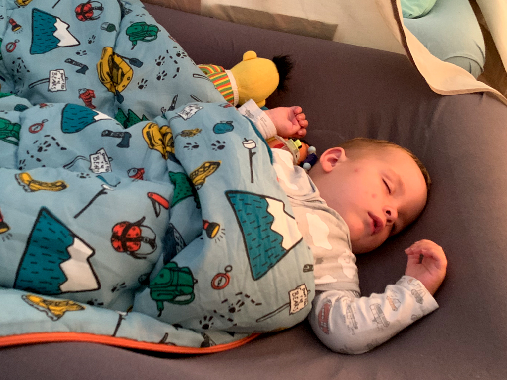 Schlafen auf dem Campingplatz