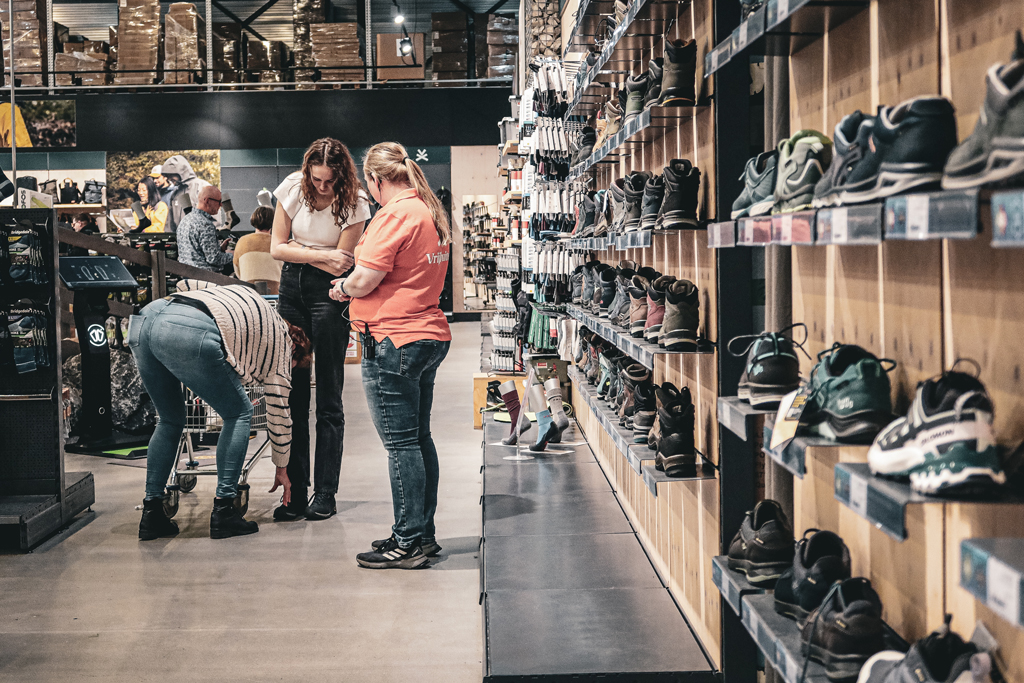 Die Schuhabteilung von Vrijbuiter Zaandam